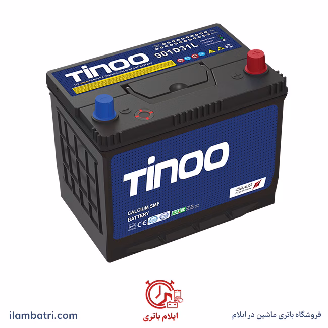 باتری تینو 90 آمپر پایه بلند معکوس